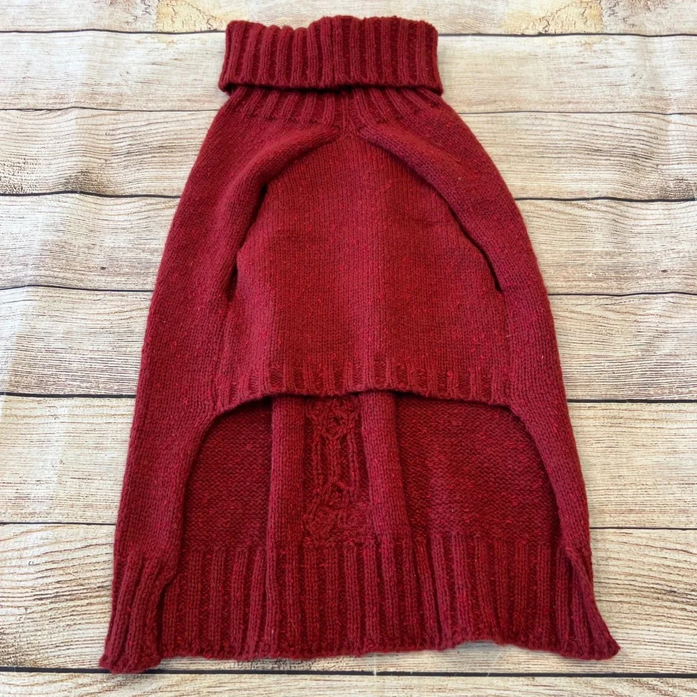 Koolaburra by UGG Red Knit‎ Dog Sweater & Collar  Bundle